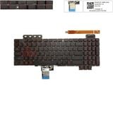 Bàn phím Asus Tuf Gaming FX80 US Phím đen Chữ đỏ Đèn cáp đèn 4 chân & Tuf FX80GD FX80GE FX80GM FX86 FX504 FX505 (ORG +) 