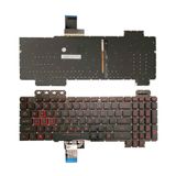  Bàn phím Asus Tuf Gaming FX80 US Phím đen Chữ đỏ Đèn cáp đèn 4 chân & Tuf FX80GD FX80GE FX80GM FX86 FX504 FX505 (ORG +) 