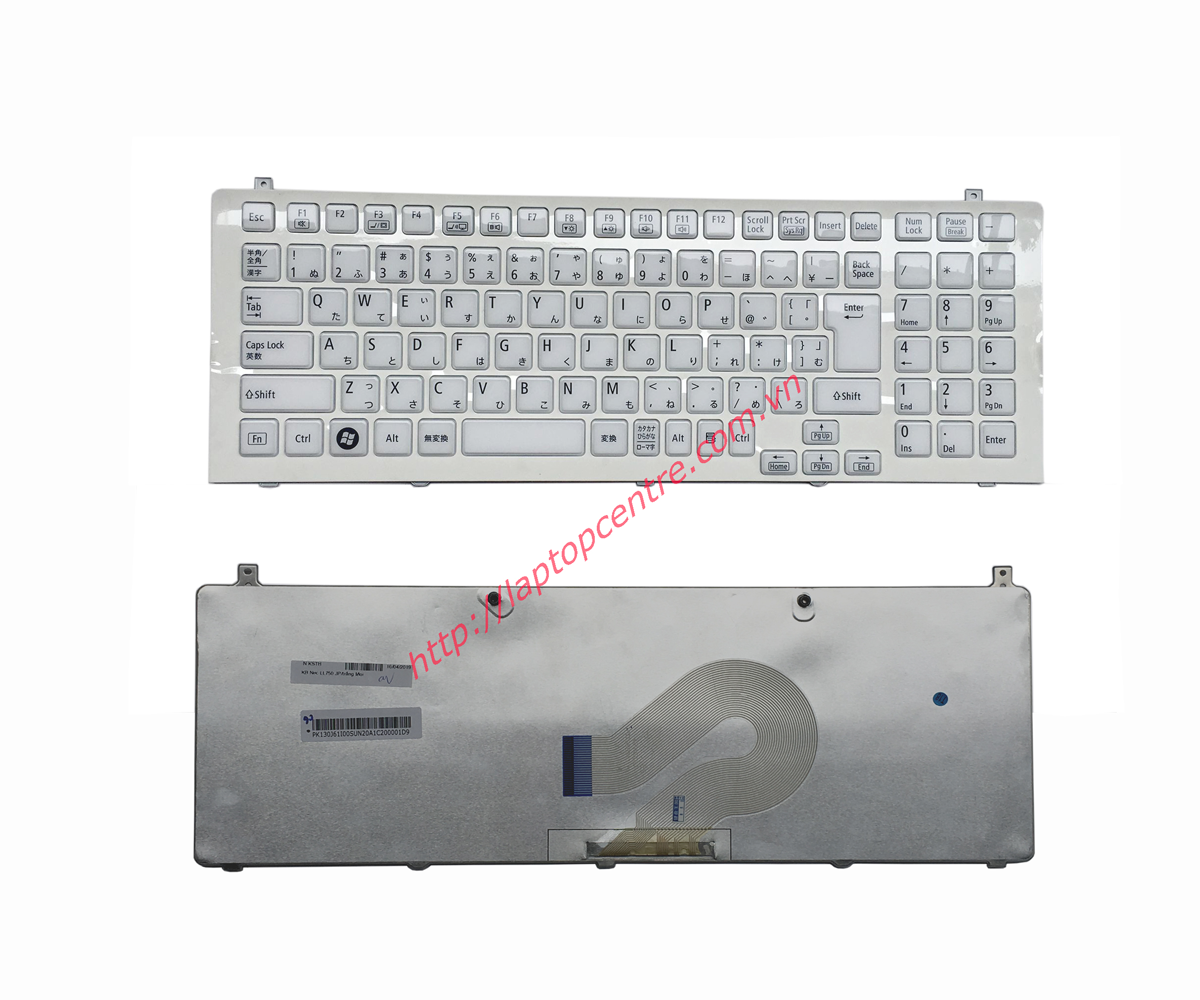  Bàn phím Nec Lavie LL750 Song ngữ Japan Phím trắng Chữ đen Số & LL750F LL750FS LL750ES LL850 ES6W LL770 (ORG +) 