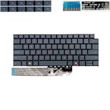  Bàn phím Dell Inspiron 14 Plus 7440 US 061X6W Phím Ghi xanh Chữ trắng Đèn không khung Nút AI & Inspiron 14 Plus 7441 7640 NSK-DAJABC_B01 (ORG +) 