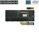 Bàn phím Dell XPS 13 9350 US SX181025A Phím đen Chữ trắng Đèn & 9343 7347 7548 07DT14 (HCP +) 