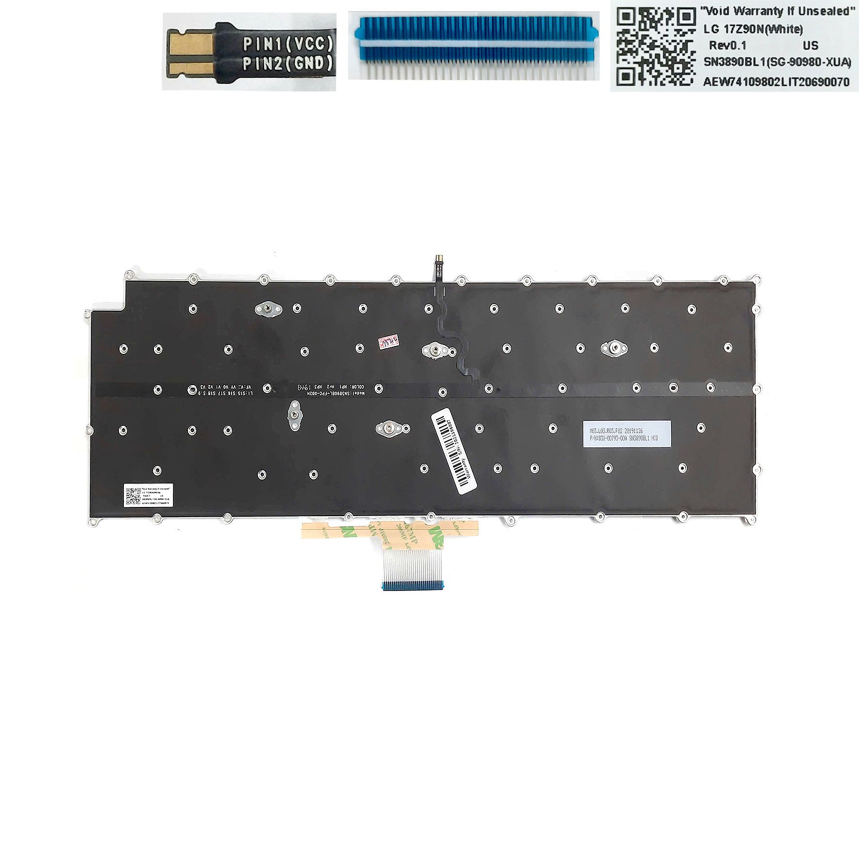  Bàn phím LG 17Z90N SN3890BL1 US Phím Trắng Chữ đen (ORG +) 