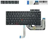  Bàn phím Lenovo Thinkpad X13 Gen 4 Type 21EX 21EY B0D9267K62 US Phím đen Chữ trắng Đèn Chuột Không khung & 22C62411-FPC (ORG +) 