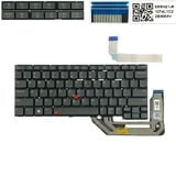  Bàn phím Lenovo Thinkpad X13 Gen 4 US SN21J81074 Phím Ghi đậm Chữ trắng Đèn Chuột Không khung & Thinkpad X13 Yoga Gen 4 SN3B00B00 Type 21EX 21EY (ORG +) 