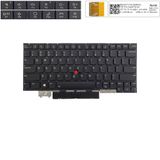  Bàn phím Lenovo ThinkPad Carbon X1 Gen 9 2021 SN20Z77386-01 US Phím đen Chữ trắng Đèn Nút chuột Không khung (HCP +) 