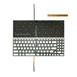  Bàn phím MSI Cyborg 15 A12U US 4H+NK101.051 Phím đen Chữ trắng Đèn Số Nút nguồn Không khung & Cyborg 15 A12UCX 15 A12UDX 15 A12VF 15 A12VE (ORG +) 