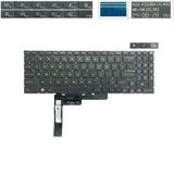  Bàn phím MSI Pulse 15 B13VFK US 4B+NK101.061 Phím đen Chữ trắng Đèn RGB Nút nguồn Không khung Cáp LED 16pin & Cyborg 15 Air A12V Pulse 15 B13VGK (MS-1585) (ORG +) 