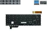  Bàn phím Samsung Galaxy Book Flex NT950QDA Song ngữ Hàn NSK-88ABN.US.A06 Phím Ghi đậm Chữ trắng Đèn Số Không khung & NT950QDC BA59-04527B (ORG +) 