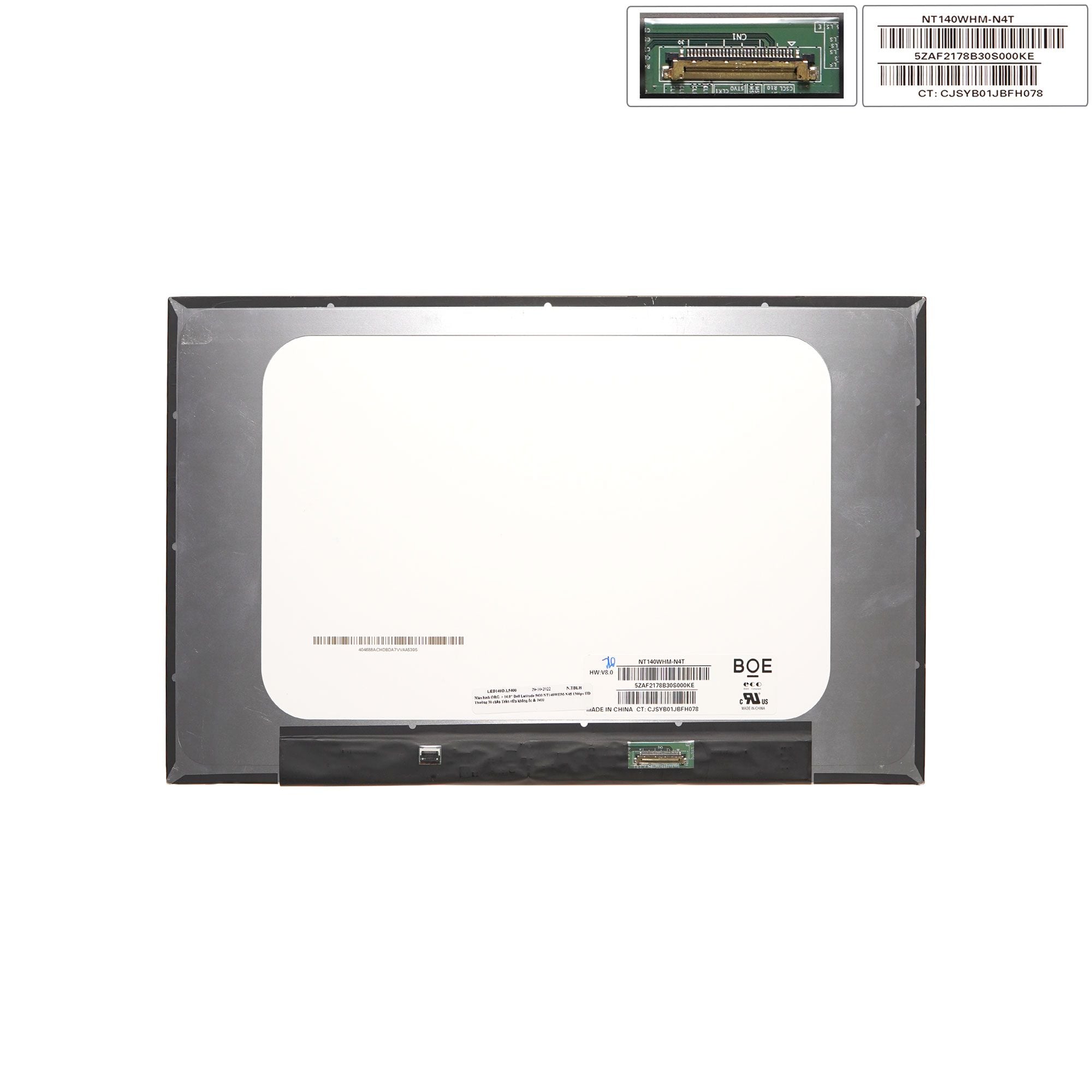  Màn hình 14.0 Dell Latitude 5400 NT140WHM-N45 1366px HD Thường 30 chân Tràn viền không ốc & 7400 (ORG +) 