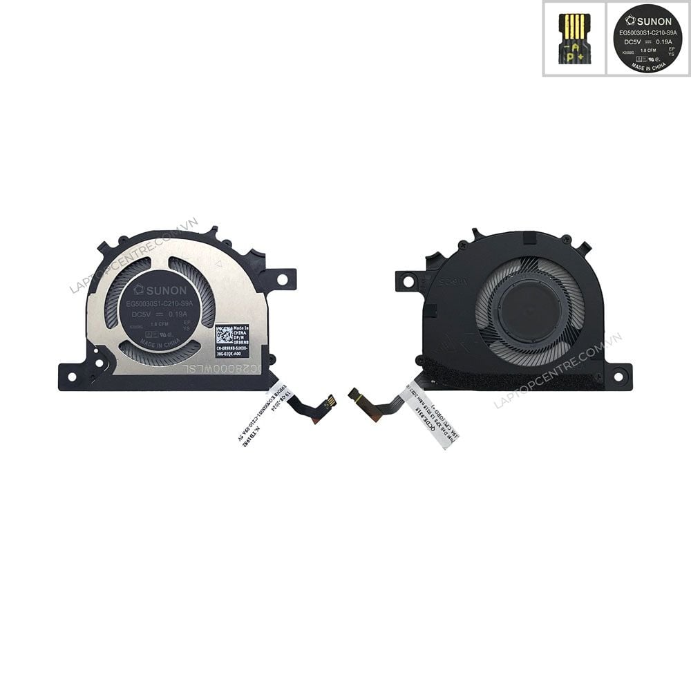  Quạt Dell XPS 13 9315 năm 2022 0R9RN8 EG50030S1-C210-S9A 5V 0,19A CPU (ORG +) 