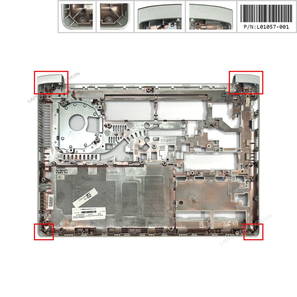  Vỏ D HP ProBook 430 G5 L01057-001 Bạc Nhựa Đế cao su & 431 G5 436 G5 (ORG +) 