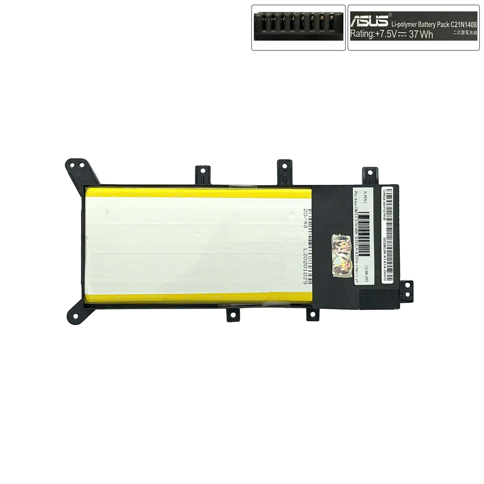 Pin Asus X555LN C21N1408 7,5V 37Wh 4829mAh & K555 (ORG +) 