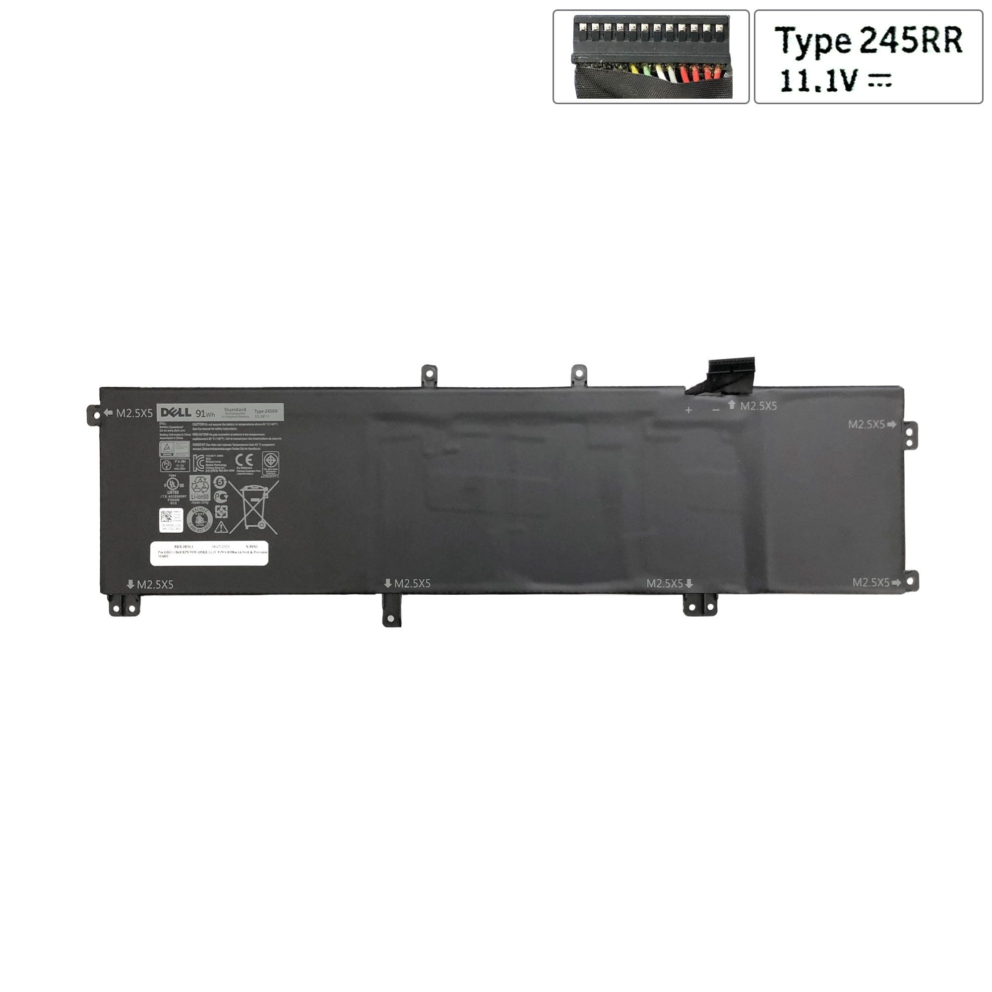  Pin Dell XPS 9530 245RR 11,1V 91Wh 8198mAh 9cell & Precision M3800 (ORG +) 