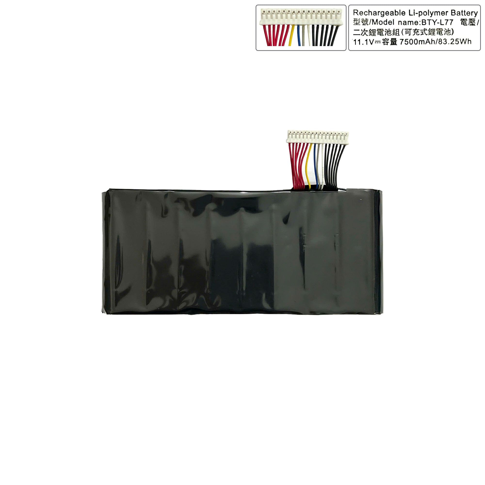  Pin MSI GT72 BTY-L77 11,4V 83,25Wh 7303mAh 9cell & GT72S GT80 (ORG +) 