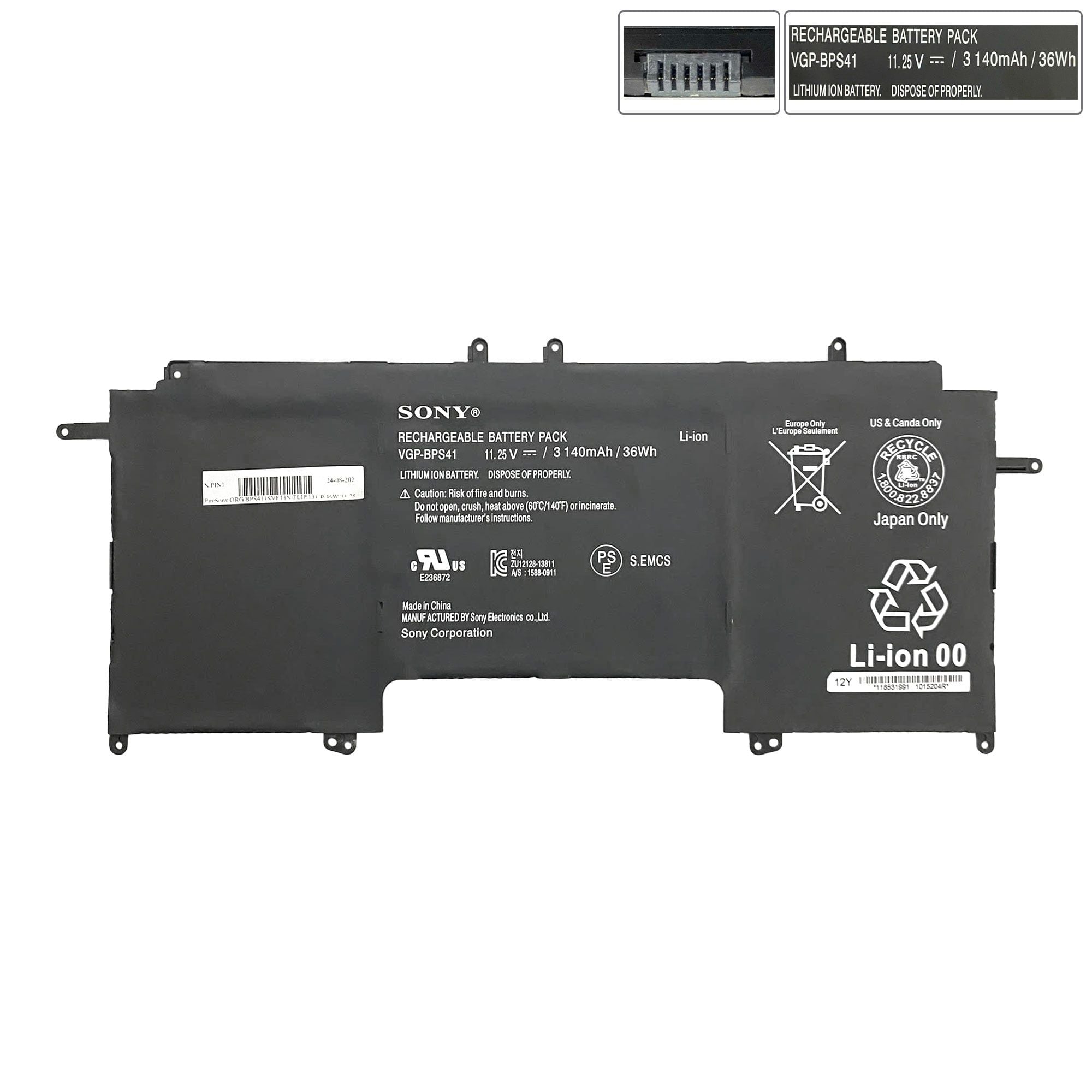  Pin Sony SVF13N BPS41 11,25V 36Wh 3200mAh 3cell & FLIP 13 (ORG +) 