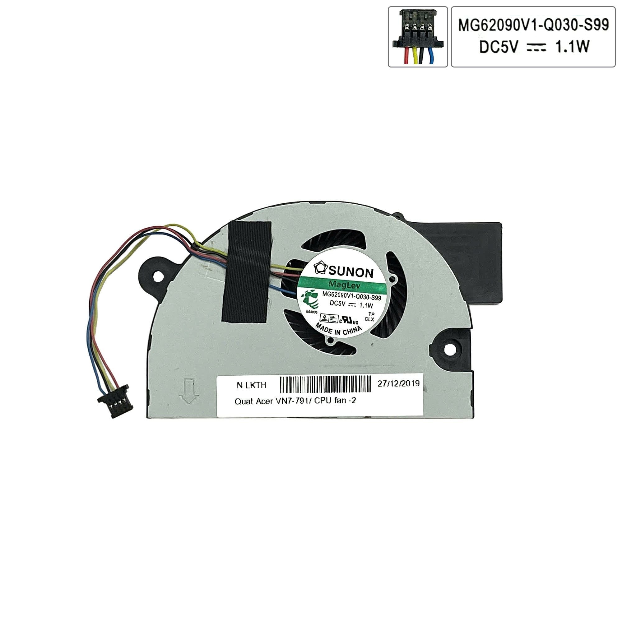  Quạt Acer Aspire Nitro VN7 791 MG60090V1-C200-S9C CPU (ORG +) 