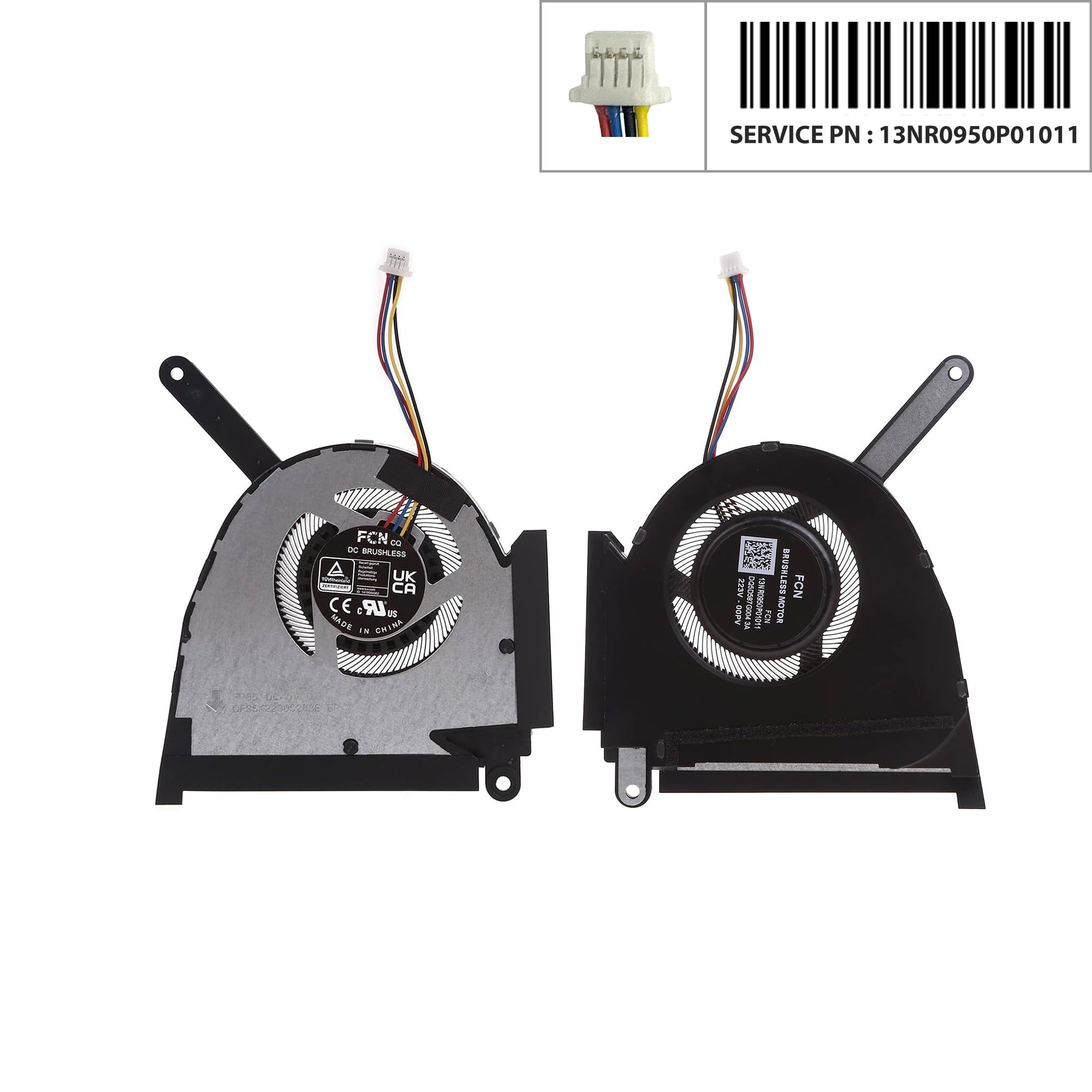  Quạt Asus Tuf FX517 13NR0950P01011 5V 4 chân CPU & FX517ZC FX517ZE (ORG +) 