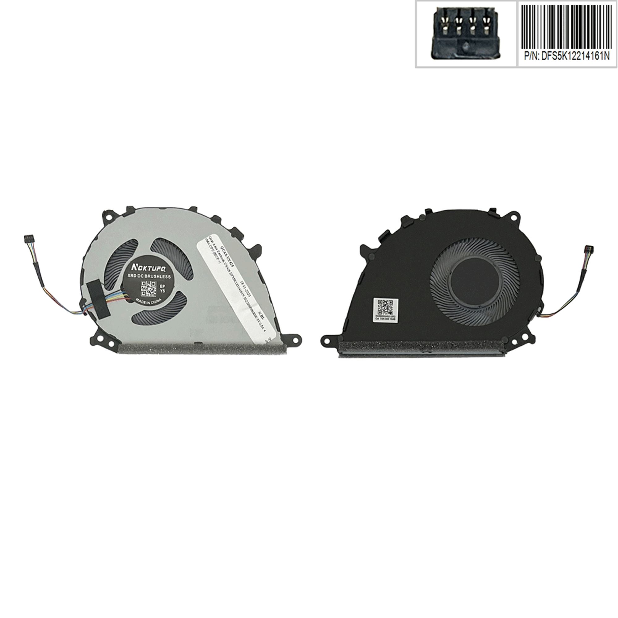  Quạt Asus Zenbook UX425 DFS5K12214161N HQ23300063000 5V 0,5A 4 chân CPU (HCP +) 