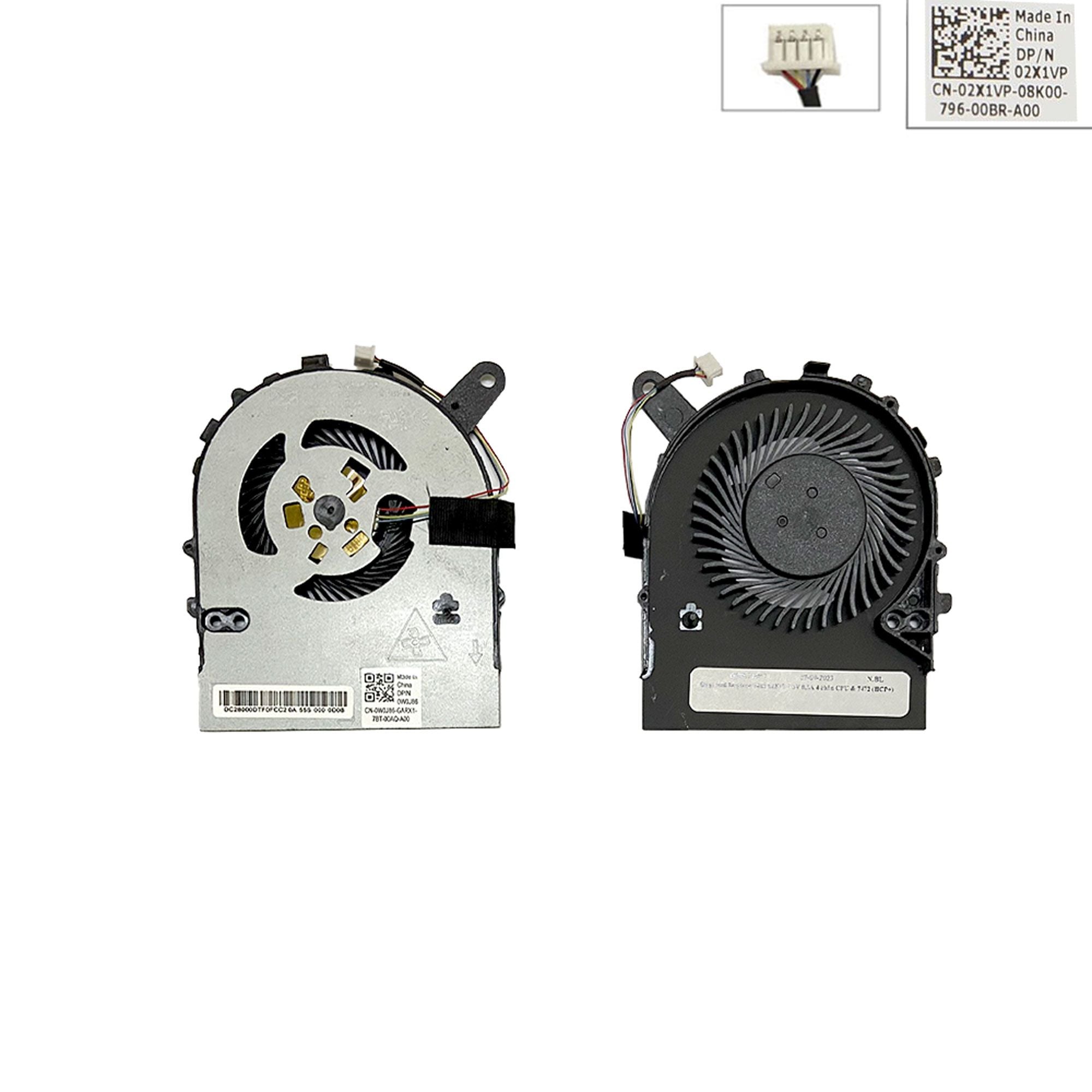  Quạt Dell Inspiron 7460 02X1VP 5V 0,5A 4 chân CPU & 7472 (HCP+) 