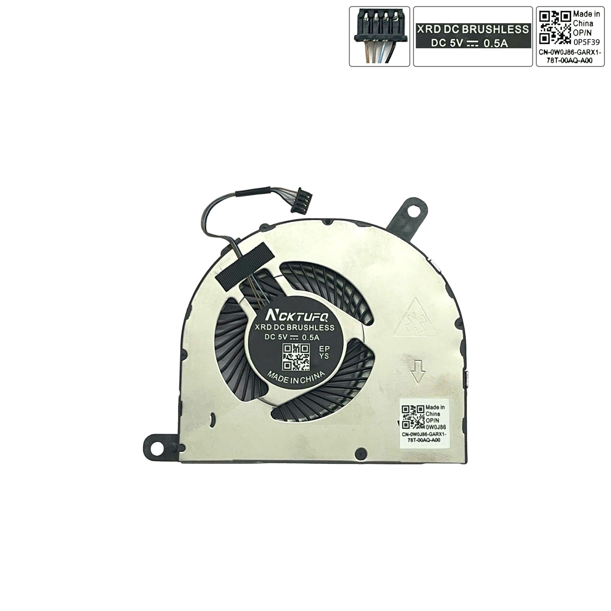  Quạt Dell Latitude 5480 0P5F39 5V 0,5A 4 chân CPU & Latitude 5490 (HCP +) 