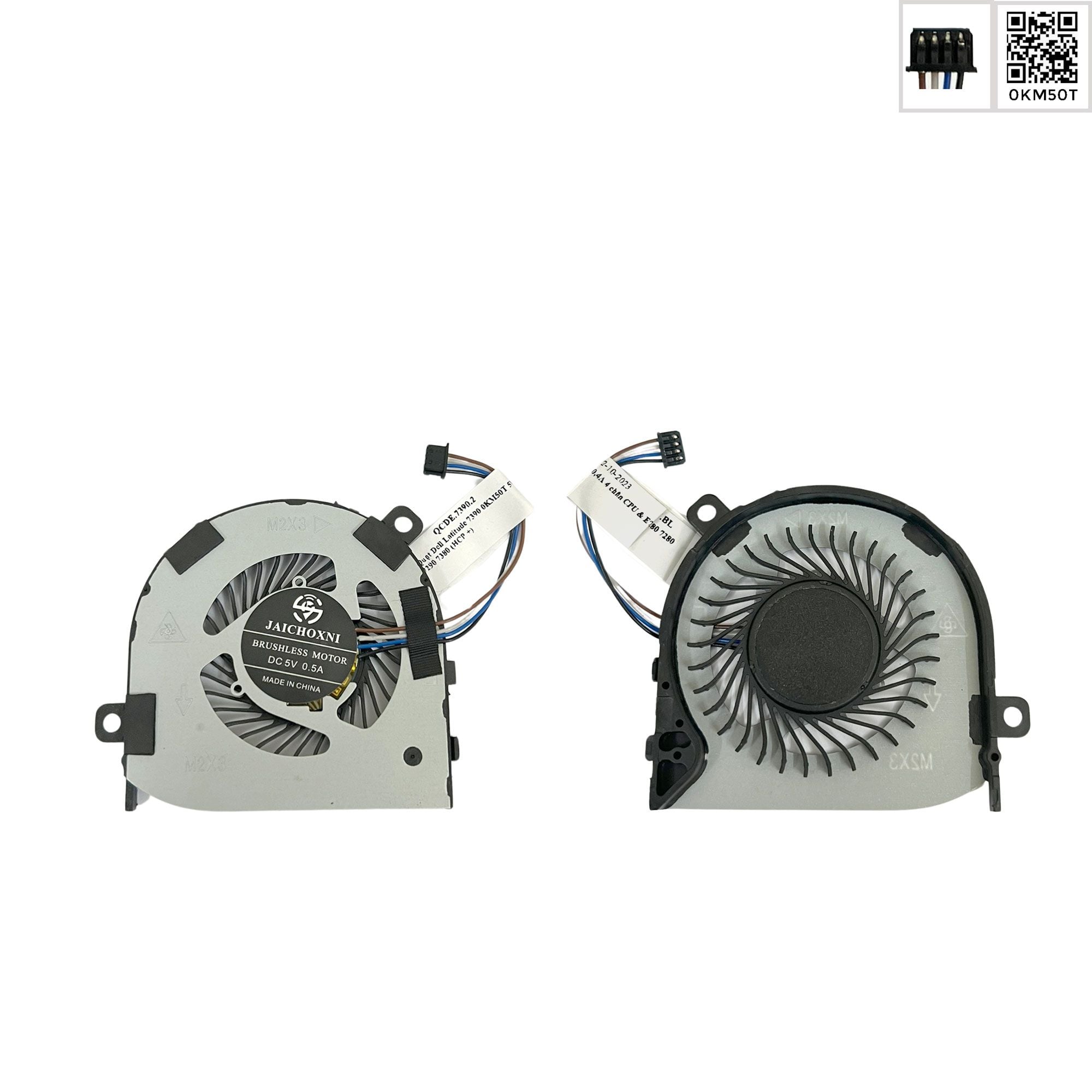  Quạt Dell Latitude 7390 0KM50T 5V 0,4A 4 chân CPU & E7280 7280 7290 7380 (HCP +) 