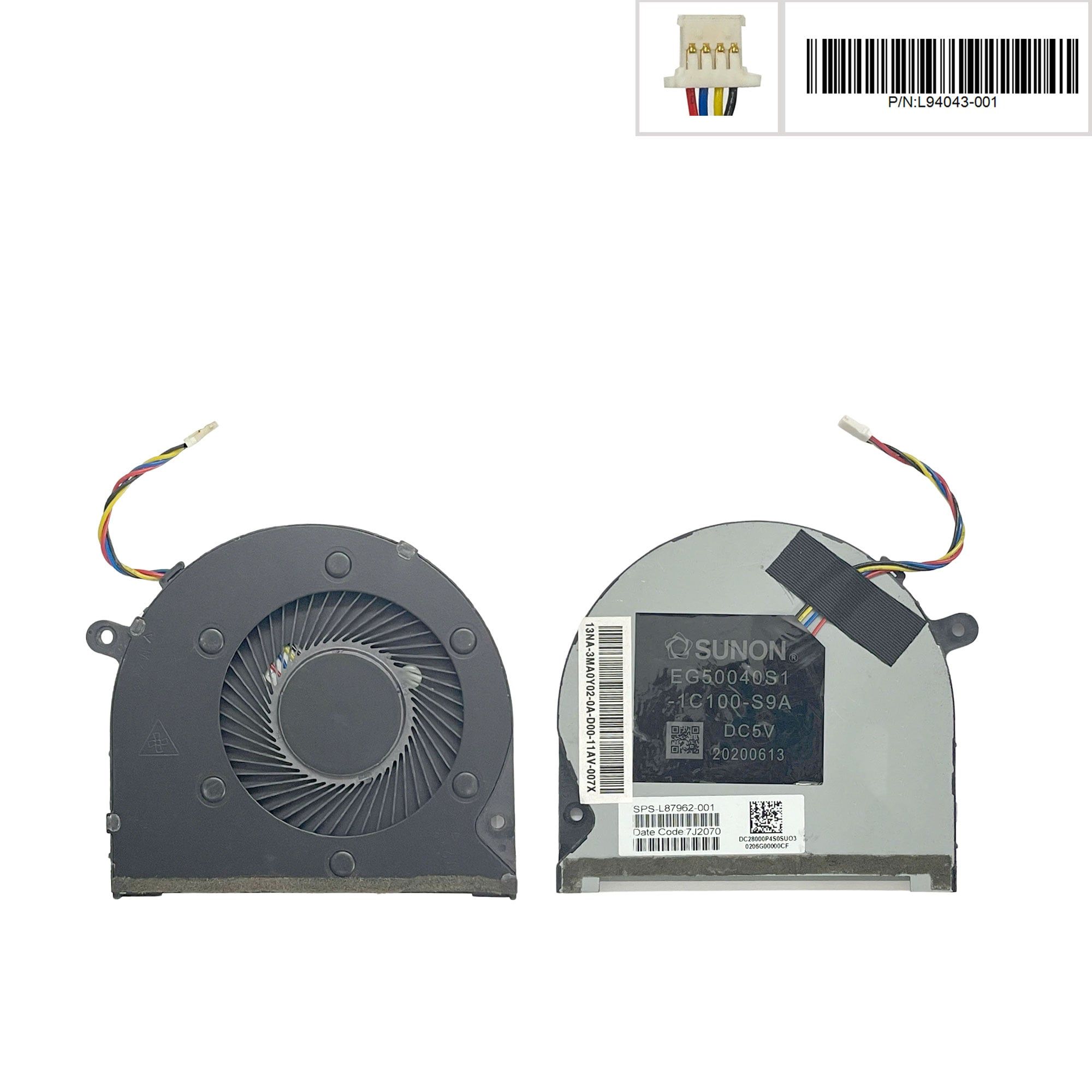  Quạt HP Envy 13 BA L94043-001 5V 2,25A 4 chân CPU & 13 BA0017TX (ORG +) 