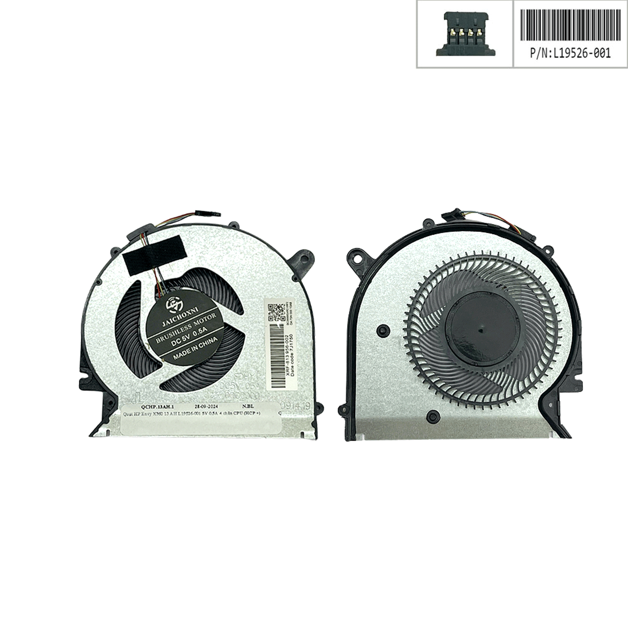  Quạt HP Envy X360 13 AH L19526-001 5V 0,5A 4 chân CPU (HCP +) 