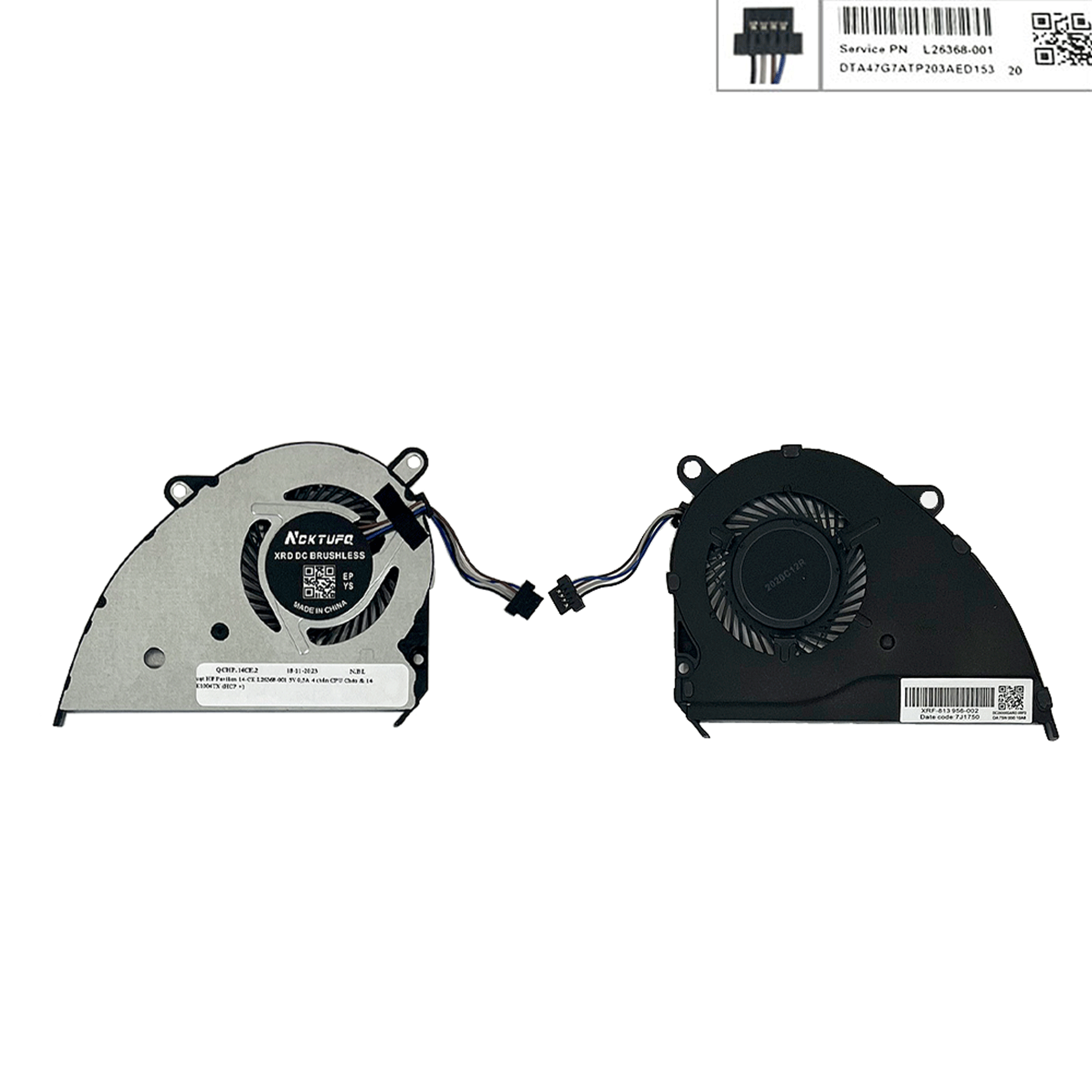  Quạt HP Pavilion 14 CE L26368-001 5V 0,5A 4 chân CPU Chéo & 14CE1004TX (HCP +) 
