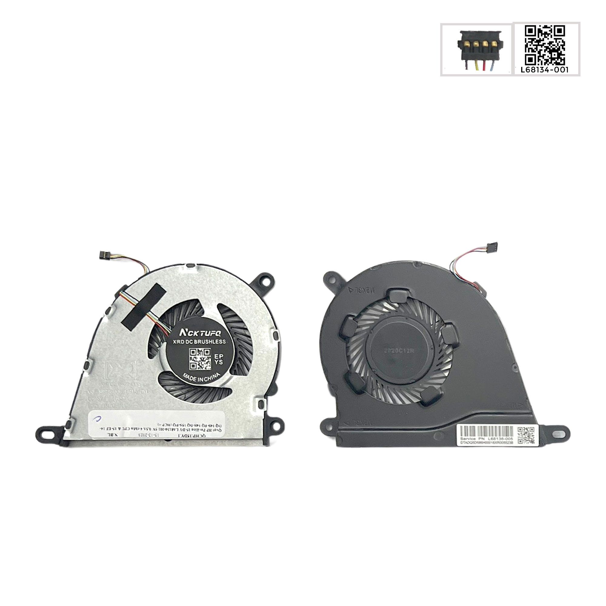  Quạt HP Pavilion 15 DY L68134-001 5V 0,5A 4 chân CPU & 15 EF 14 DQ 14S FQ 14S DQ 15S FQ (HCP +) 