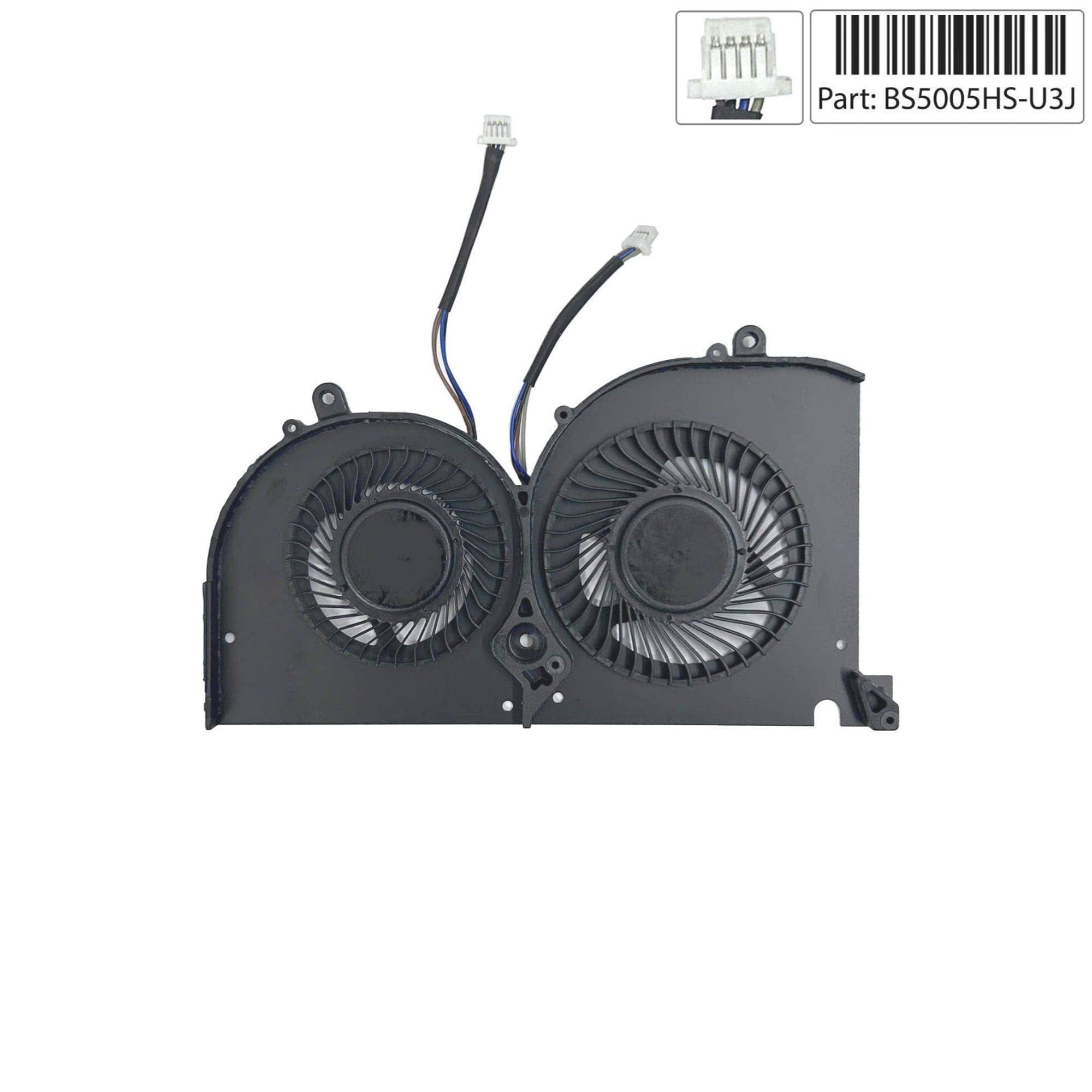  Quạt MSI Stealth GS75 BS5005HS-U3J 5V 1A 4 chân GPU quạt kép & Stealth P75 WS75 MS 17G1 MS 17G2 MS 17G3 MS 16V4 (HCP +) 