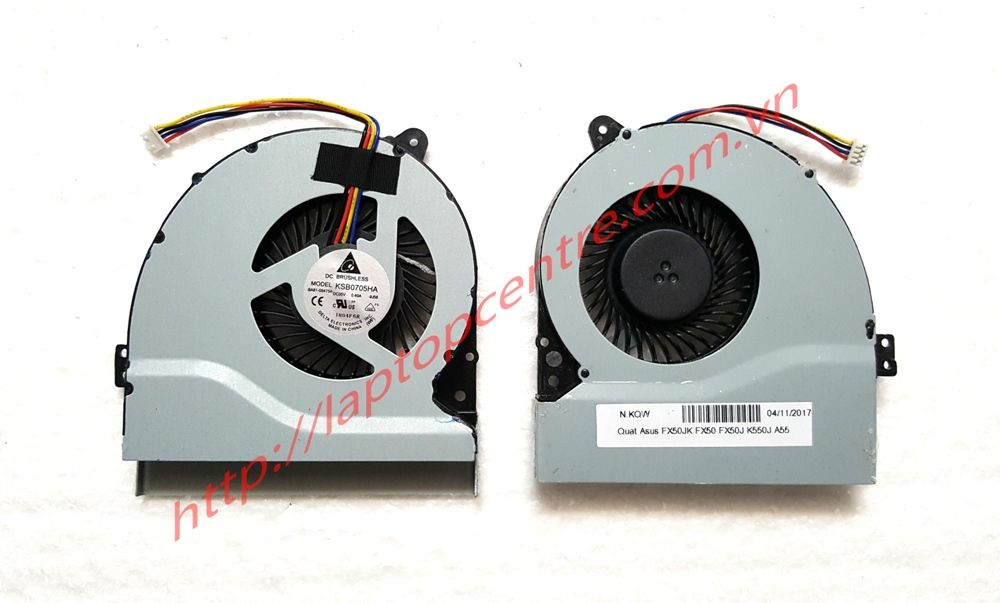  Quạt Asus FX50 JK KSB0705HB701 5V 0,5A 4 chân CPU & FX50 FX50J K550J A550JK (ORG +) 