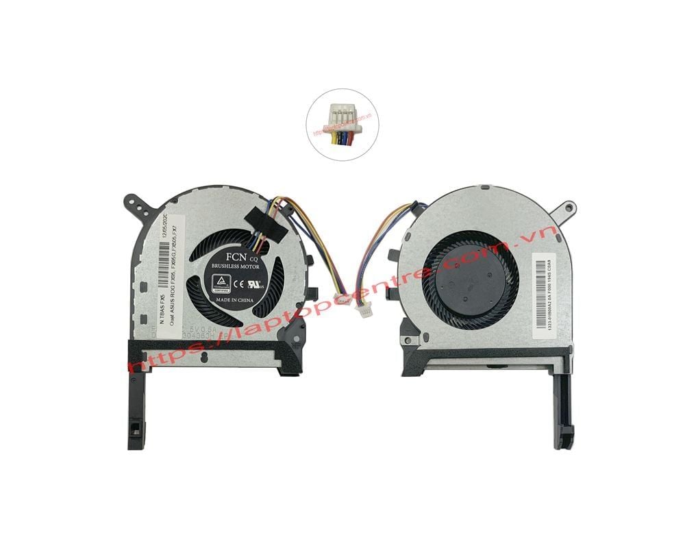  Quạt Asus Rog Tuf FX95 5V 0,5A 4chân CPU & FX86 FX95G FA506IU FX506 FX95G FX505 FX705G F505GE (ORG +) 