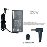  Sạc Asus 200W 20V 10.0A chân 6.0x3.7 kim to hình chữ nhật mỏng, bề mặt lưới Tuf FX516 ADP-200JB D & Rog Zephyrus G15 GA503 GA503QM GA503QS GA503QR (ORG +) 
