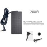  Sạc Asus 200W 20V 10.0A chân 6.0x3.7 kim to hình chữ nhật mỏng, bề mặt lưới Tuf FX516 ADP-200JB D & Rog Zephyrus G15 GA503 GA503QM GA503QS GA503QR (ORG +) 