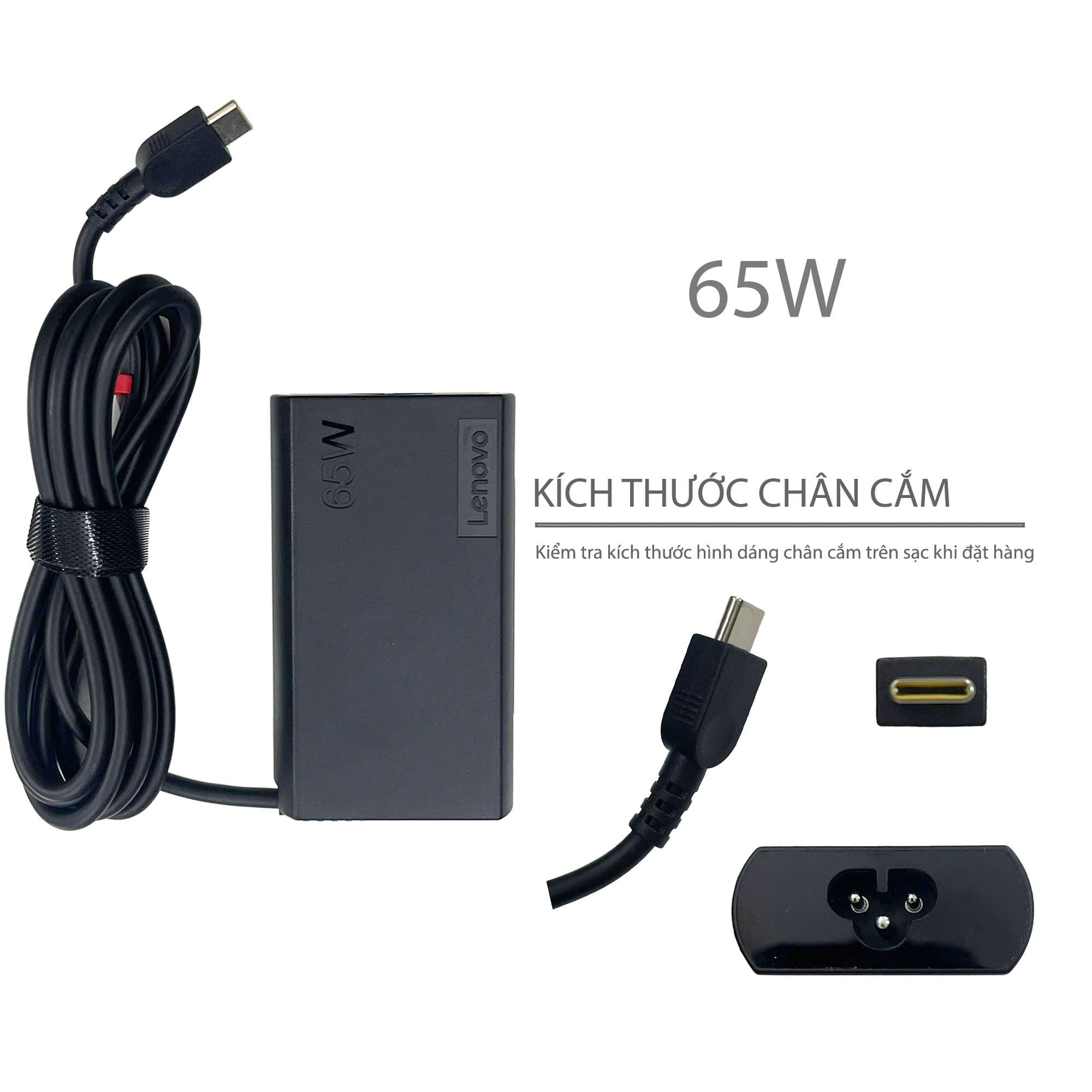  Sạc Lenovo 65W 20V 3.25A chân Usb C hình Oval & ThinkPad X390 02DL152 T490s L490 L390 Ideapad 5-16IAH8 5-15IAL7 (ORG +) 