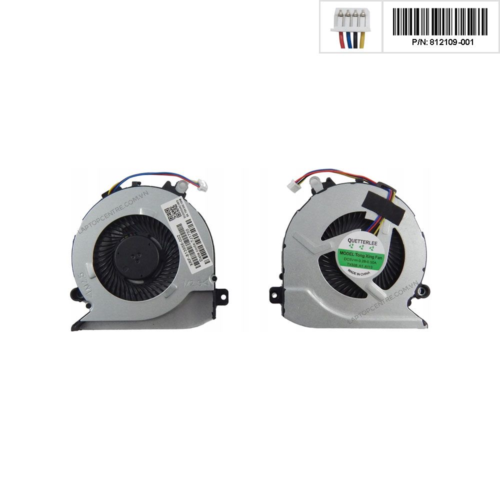  Quạt HP Pavilion 15 AB 812109-001 5V 0,5A 4 chân CPU & 15T AB 17G (HCP +) 