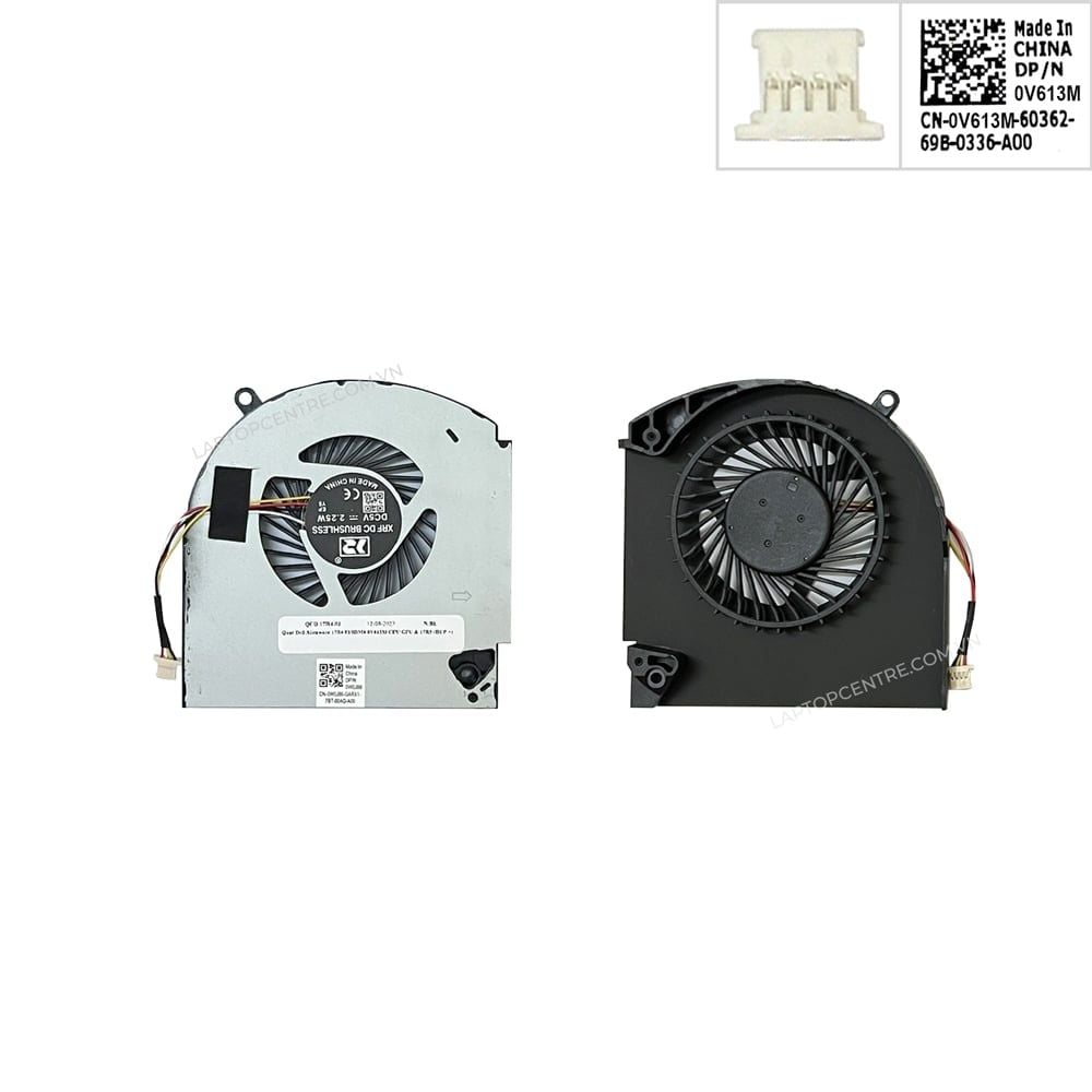  Quạt Dell Alienware 17R4 0V613M 5V 0.40A 4 chân kèm CPU & 17R5 (HCP +) 