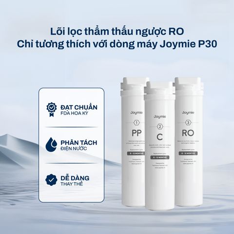  2 Combo 3 lõi lọc Joymie PP-C-RO tự thay thế tương thích với Máy lọc nước Joymie P30-B/ P30-C 