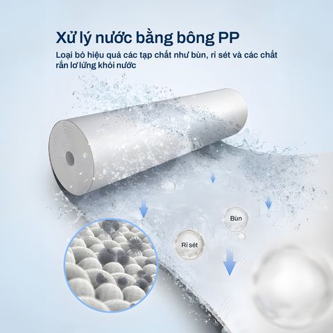  2 Combo 3 lõi lọc Joymie PP-C-RO tự thay thế tương thích với Máy lọc nước Joymie P30-B/ P30-C 