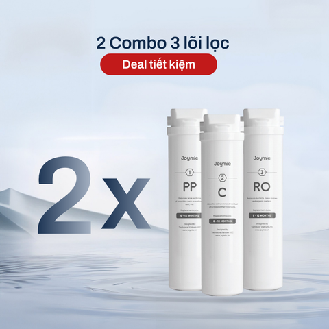  2 Combo 3 lõi lọc Joymie PP-C-RO tự thay thế tương thích với Máy lọc nước Joymie P30-B/ P30-C 