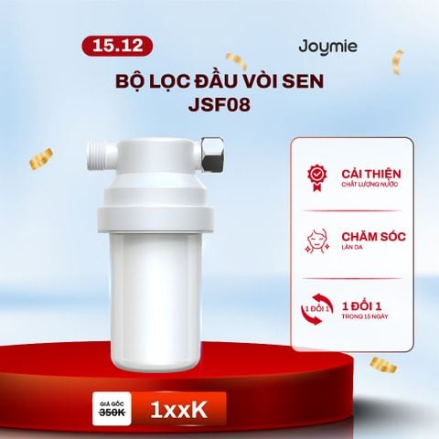  Bộ lọc đầu vòi hoa sen Joymie JSF08, Lọc nước tại vòi, gắn vòi tắm, rửa bát, có lõi thay thế 