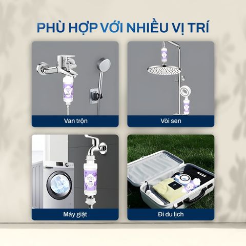  Bộ lọc gắn vòi sen Joymie JSF10 có mùi hương, bộ lọc gắn vòi đa năng 