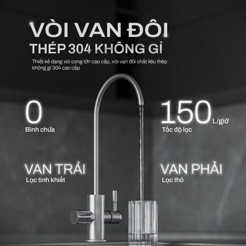  Máy lọc nước âm tủ bếp công suất lớn Joymie JM1000G, Máy lọc nước RO 