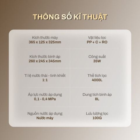  Máy lọc nước âm tủ bếp Joymie P30-C, Máy lọc nước RO để gầm 