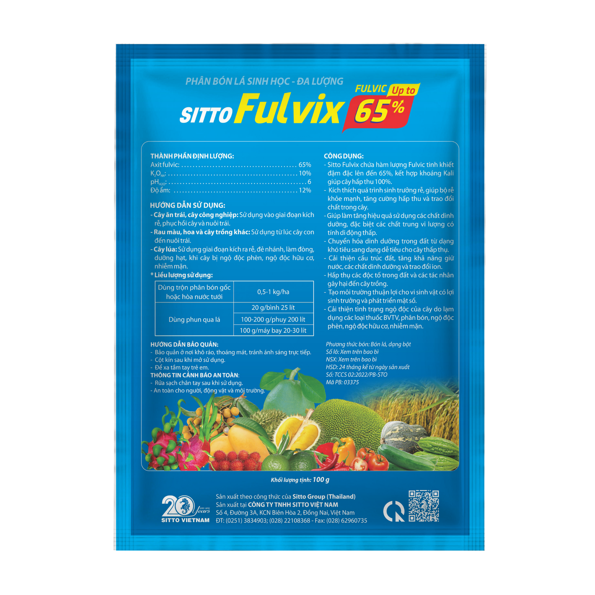  Phân bón lá SITTO FULVIX 
