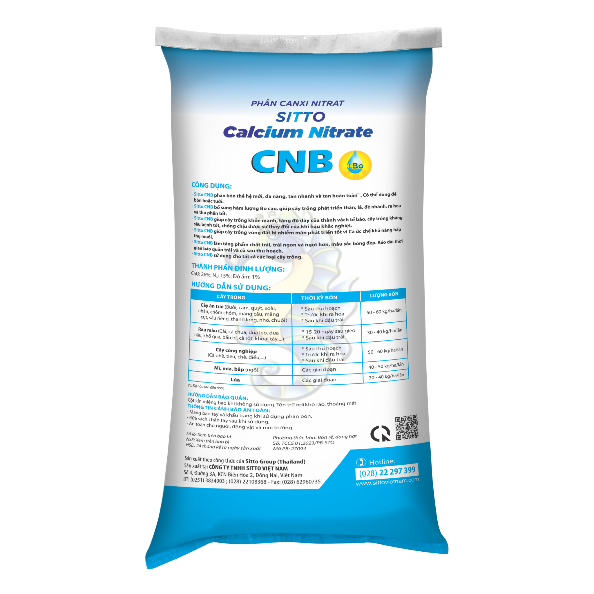  SITTO CALCIUM NITRATE (CNB) - 25kg 