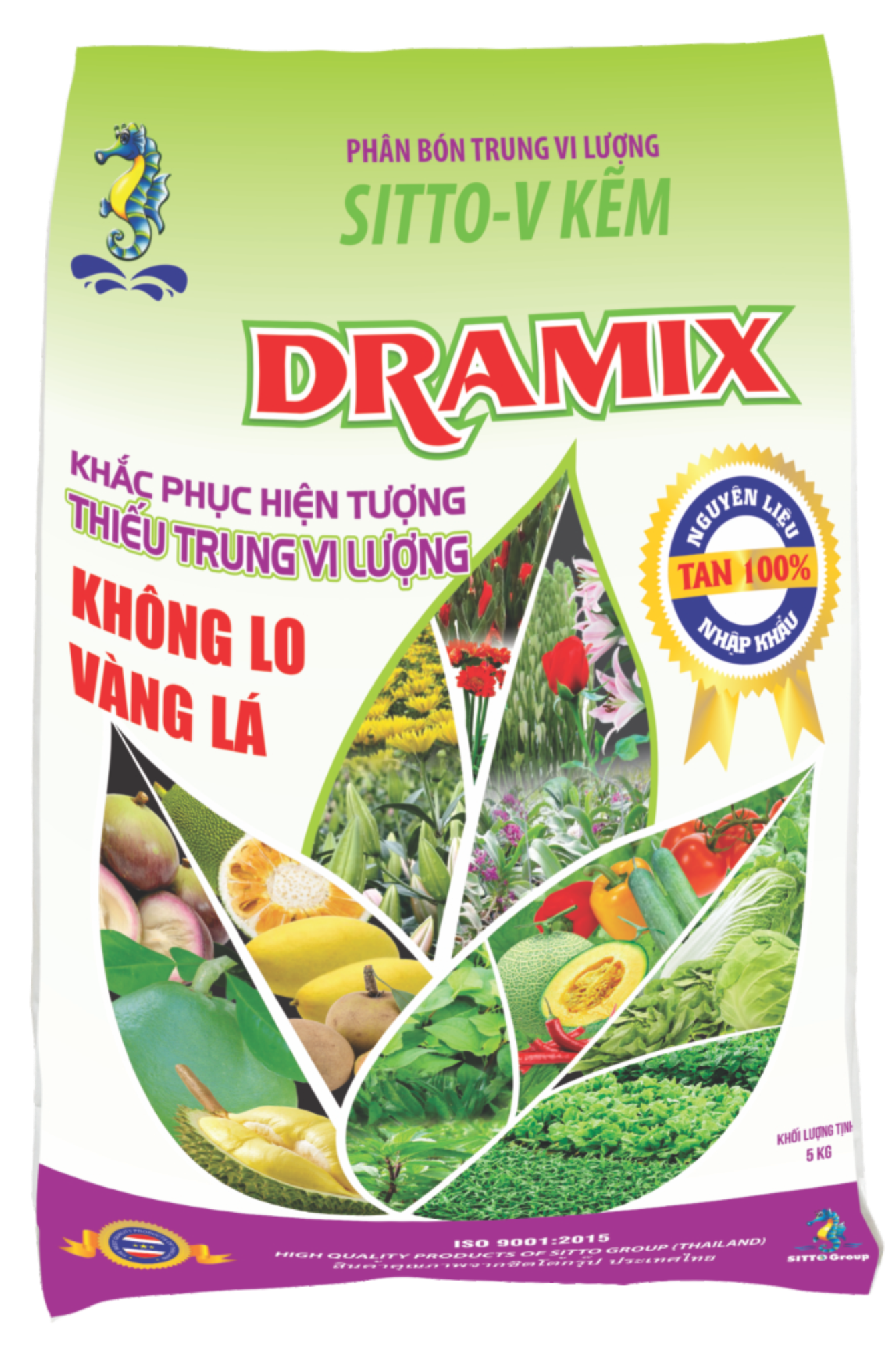  Phân bón lá SITTO-V KẼM DRAMIX (Gói 5kg) 