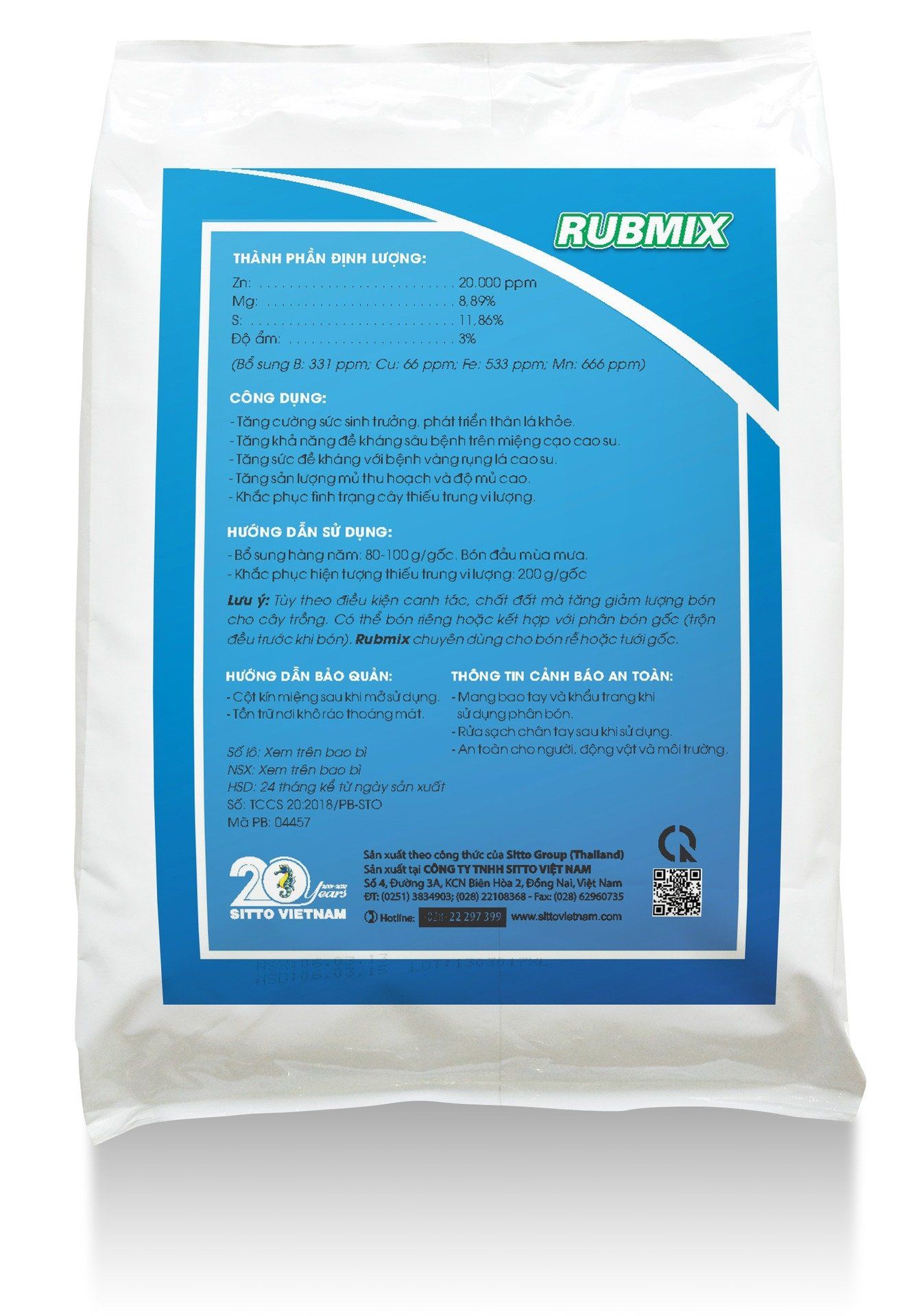  SITTO-V RUBMIX CAO SU (Gói 5kg) 