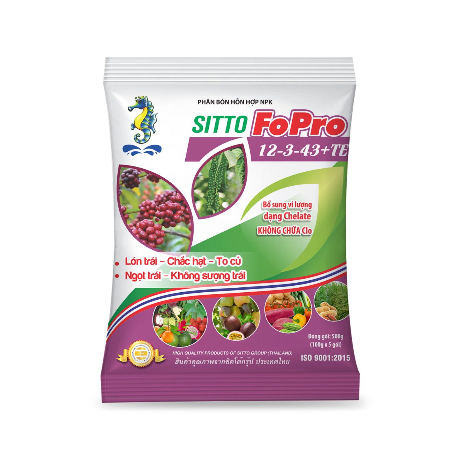  Phân bón lá Sitto FOPRO 12-3-43+TE 