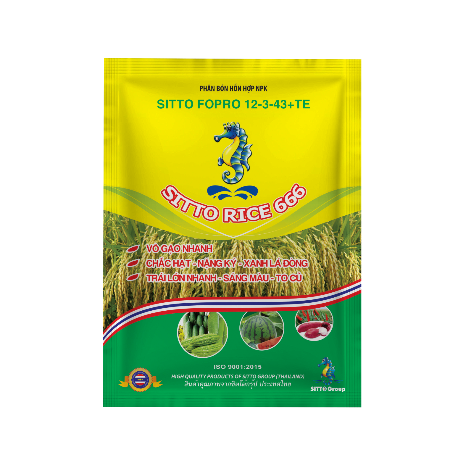  SITTO FOPRO 12-3-43+TE (SITTO RICE 666) (Gói 50g) 